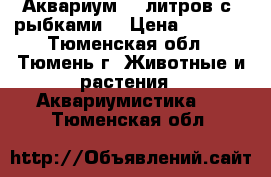 Аквариум 40 литров с  рыбками  › Цена ­ 3 000 - Тюменская обл., Тюмень г. Животные и растения » Аквариумистика   . Тюменская обл.